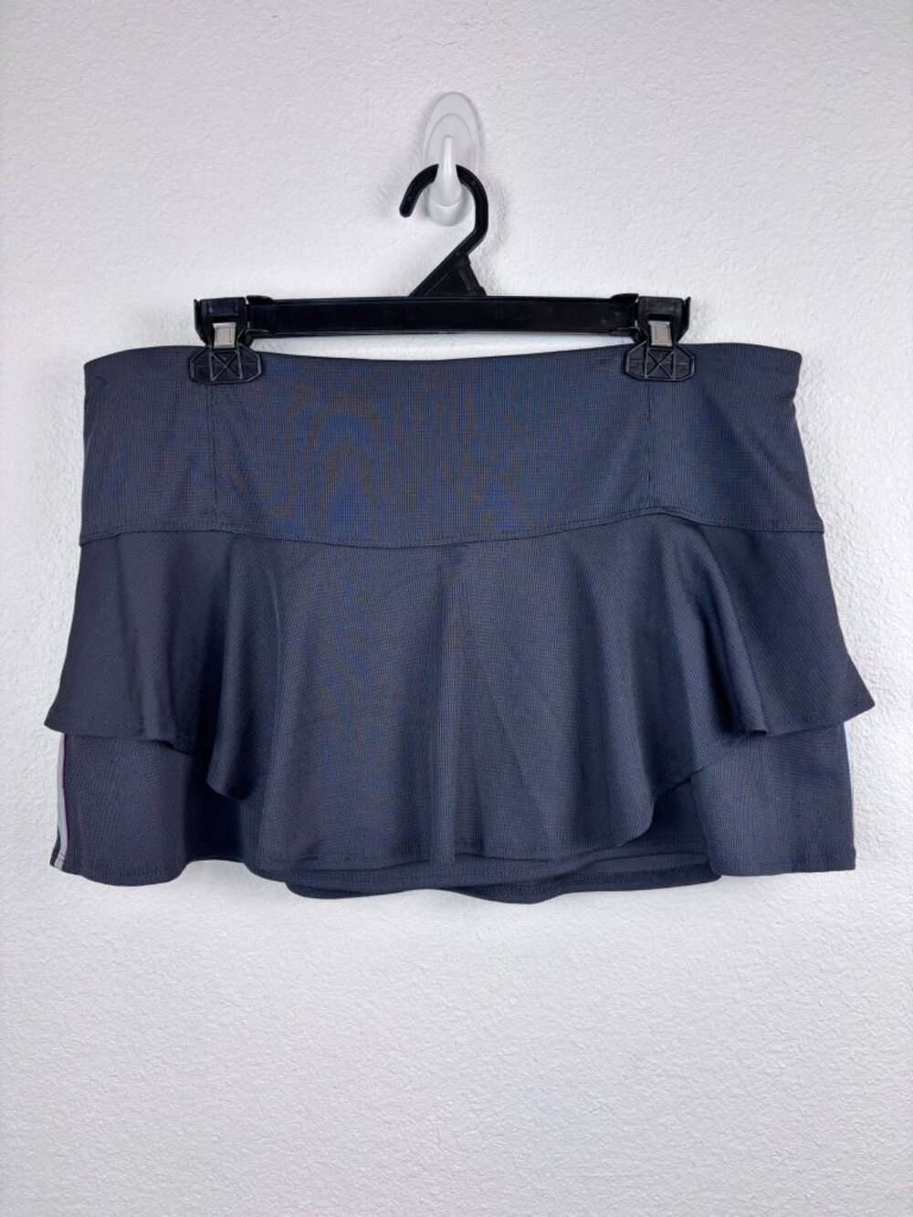 Lucky In Love women's XL 14 dark grey tiered tennis athletic‎ skort skirt